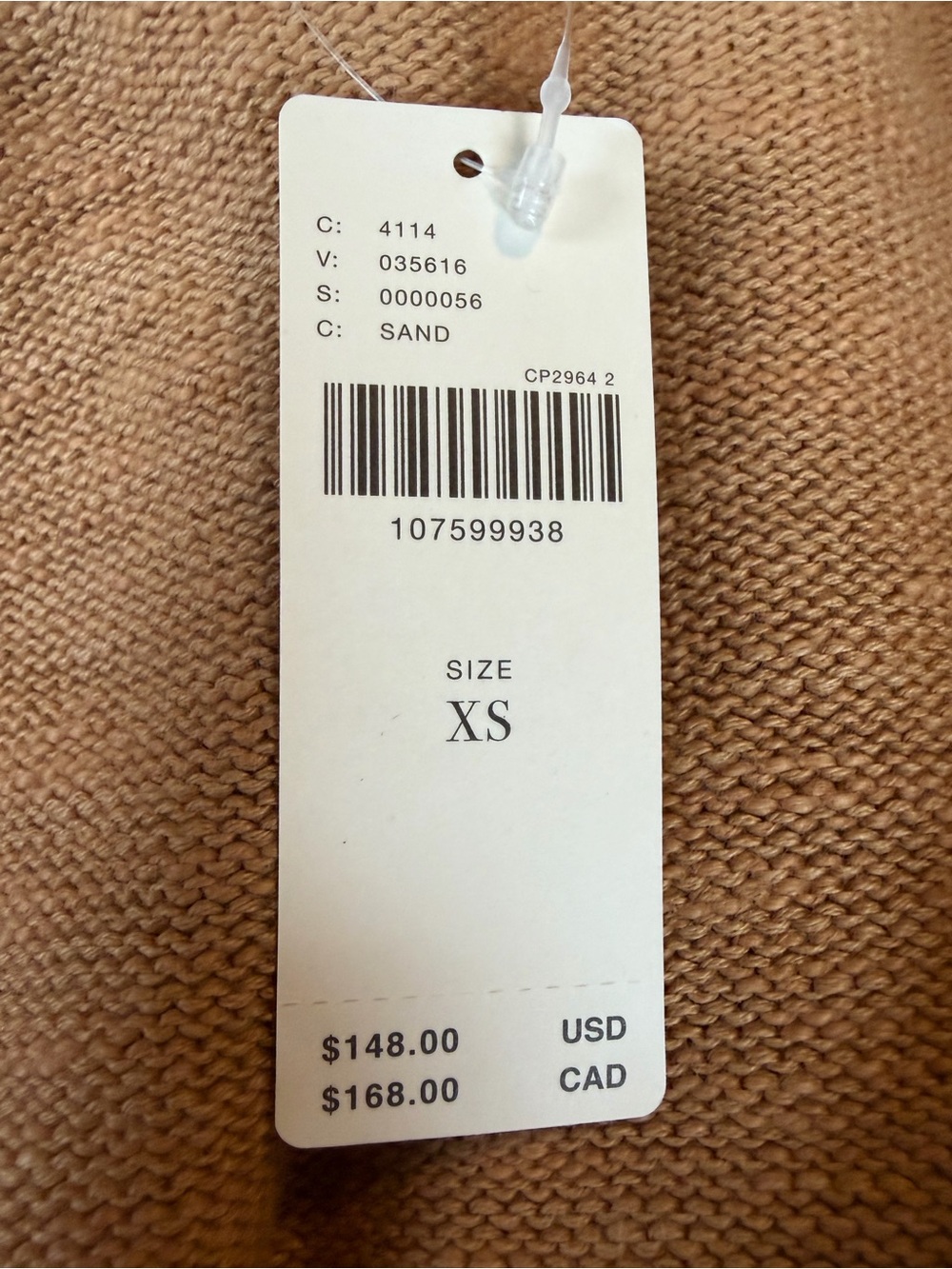 Pilcro Tan Ribbed Button-Front Cropped Sweater - Picture 5 of 5